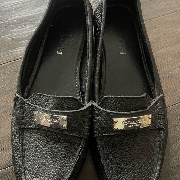 Coach Other - Coach Fredrica Black Pebbled Leather Work Office Loafers Size 6